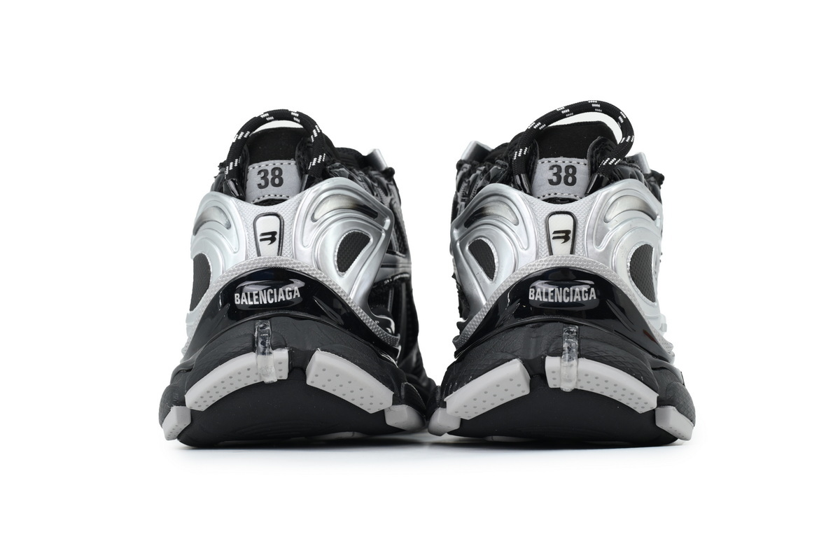 Balenciaga Runner Sneaker Black Silver  772774 W3RMU 1100
