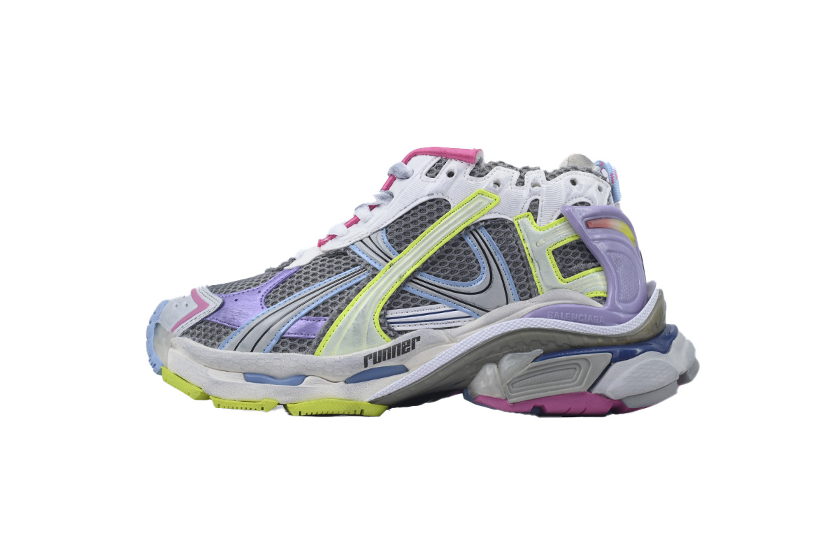 Balenciaga Runner Sneaker Pink Blue Purple 772767 W3RNY 0361