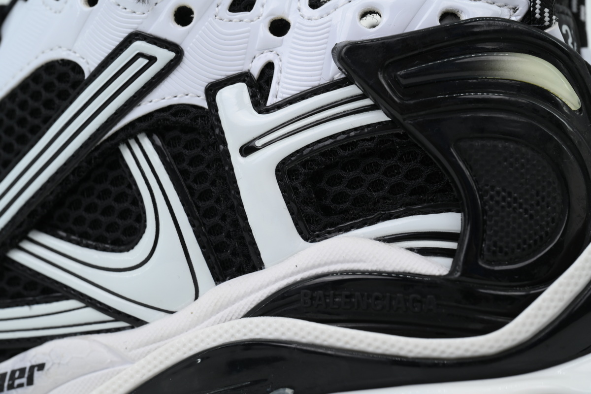 Balenciaga Runner Sneaker White Black 772774 W3RMU 9010