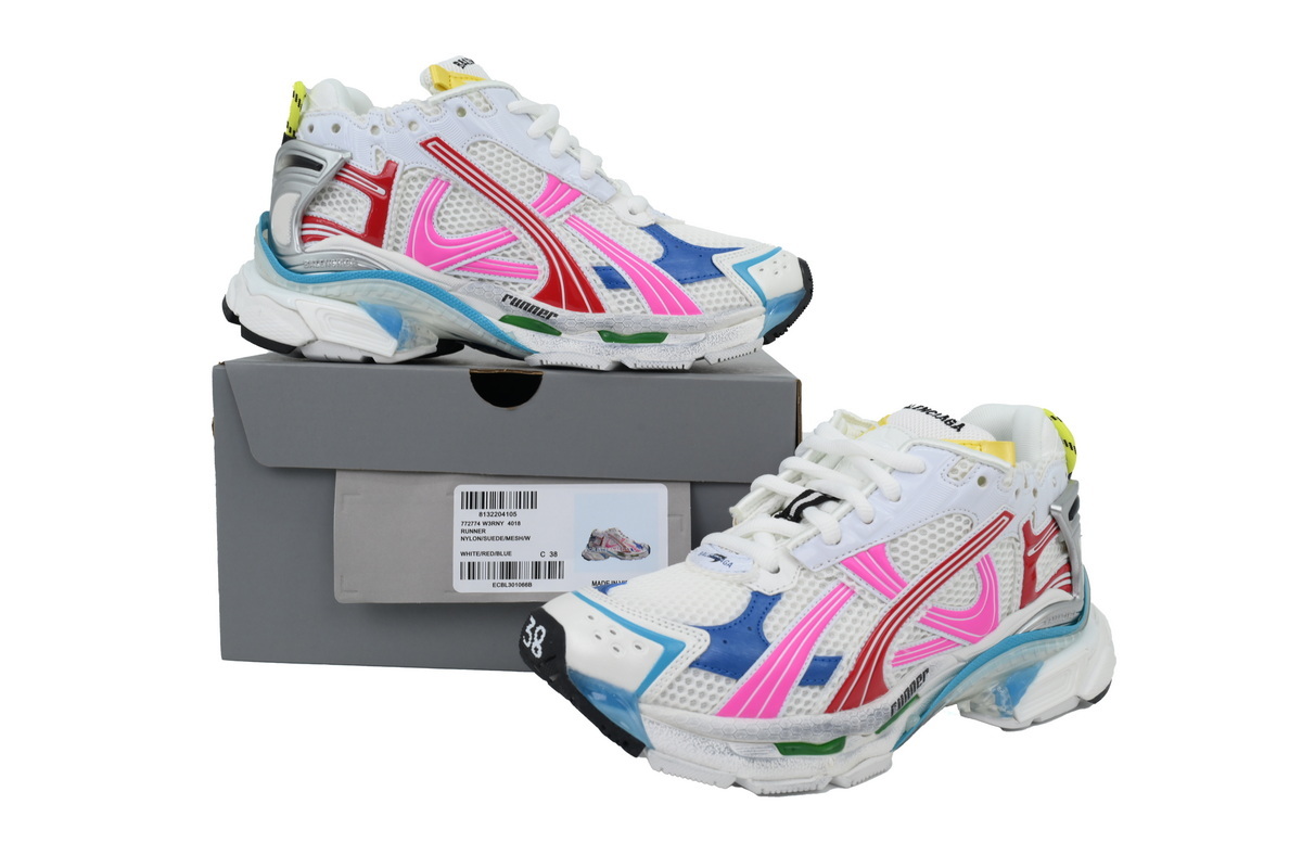 Balenciaga Runner Sneaker White Multi-Color 772774 W3RBW 9645