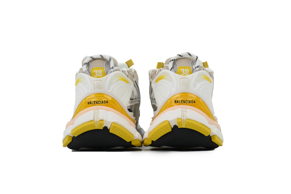 Balenciaga Runner Sneaker White Yellow 772767 W3RNY 9170