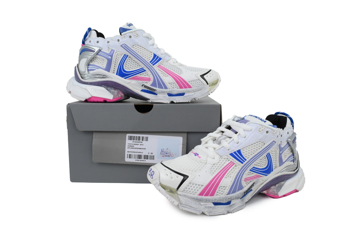 Balenciaga Runner White Purple Powder 772767 W3RMU 9554