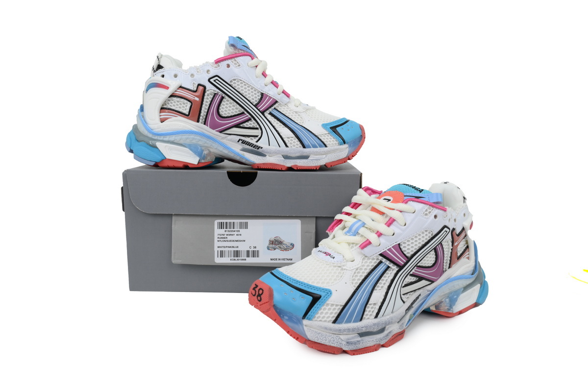 Balenciaga Runner Wmns Runner Sneaker Grey Multi-Color 772767 W3RMU 9458
