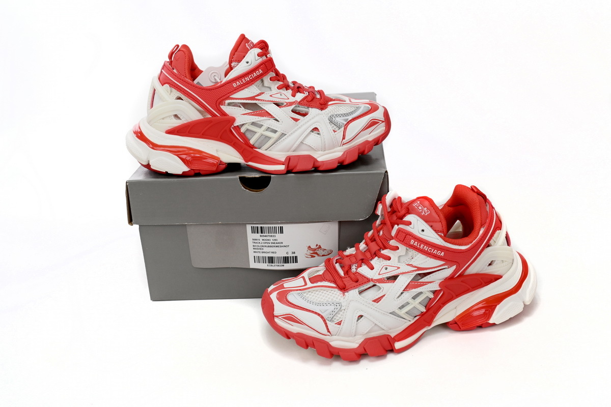 Balenciaga Track 2 Sneaker Military Black White Red 568615 W2GN3 1293
