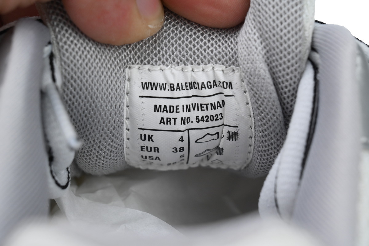 Balenciaga Track Sneaker White Gray Black 555036 W3AD3 9812