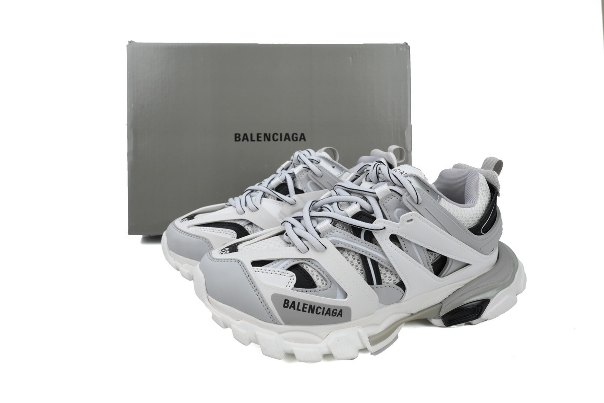 Balenciaga Track Sneaker White Gray Black 555036 W3AD3 9812