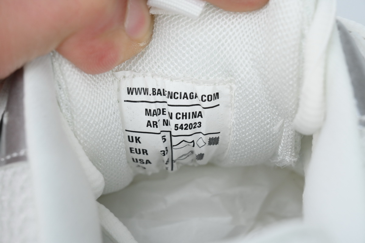 Balenciaga Track Sneaker White Grey Silver 542436 W2FSC 9081