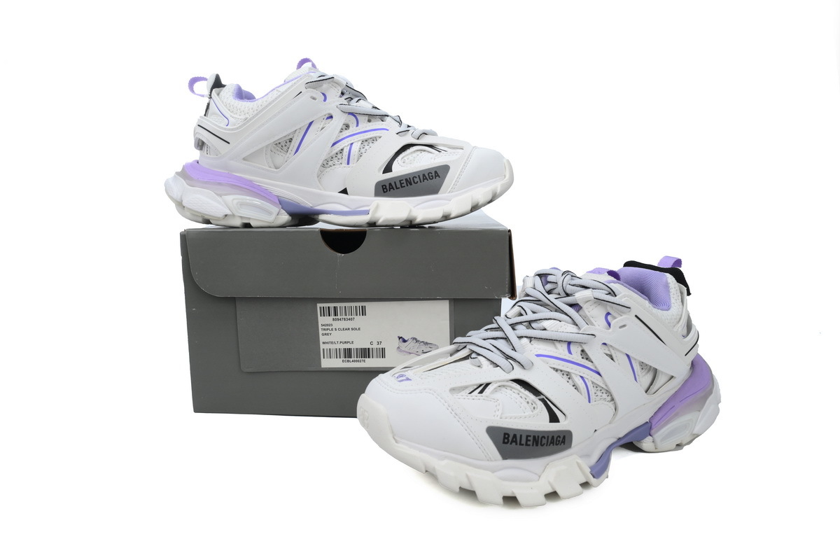 Balenciaga Track Sneaker White Purple 542436 W3AC4 9512