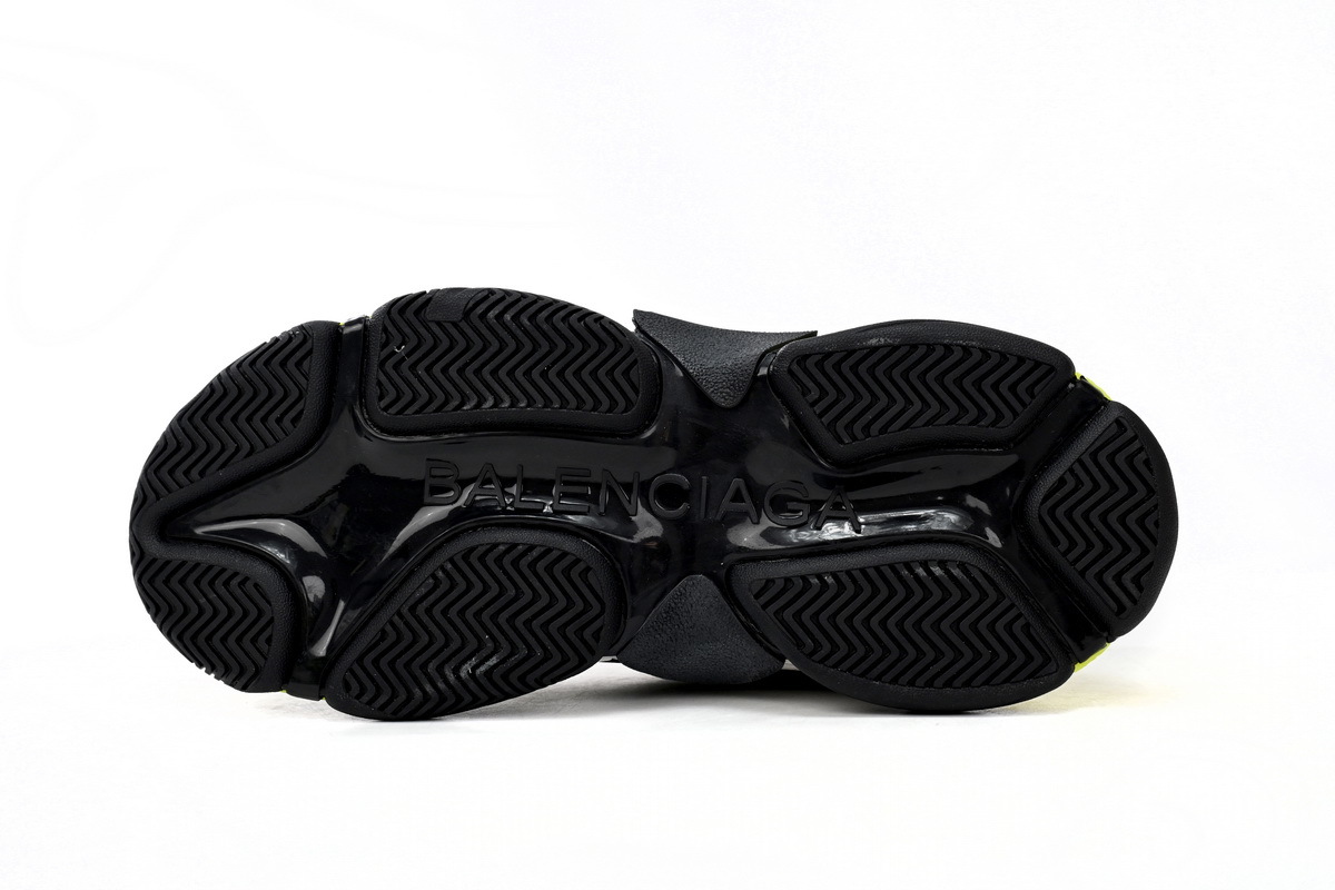 Balenciaga Triple S Black, White, And Yellow 524039 W09OH 7079