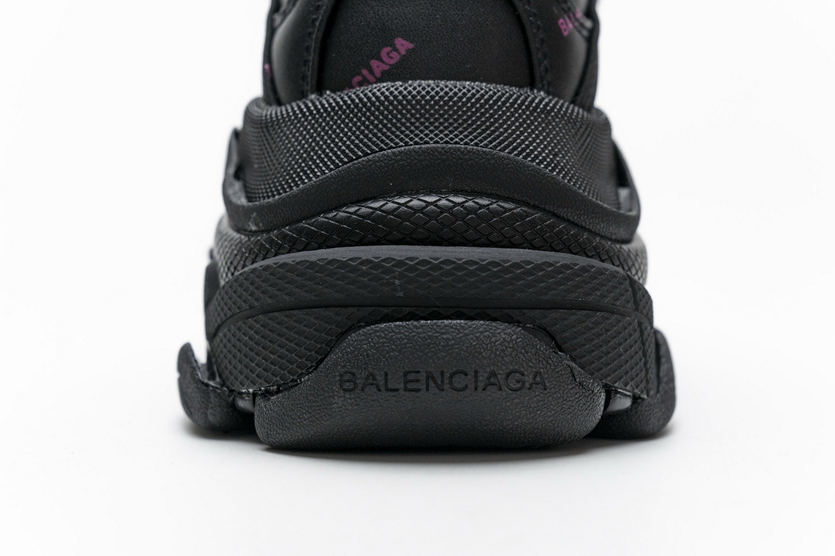 Balenciaga Triple S Letter Black Pink 524039 W2FA1 1022
