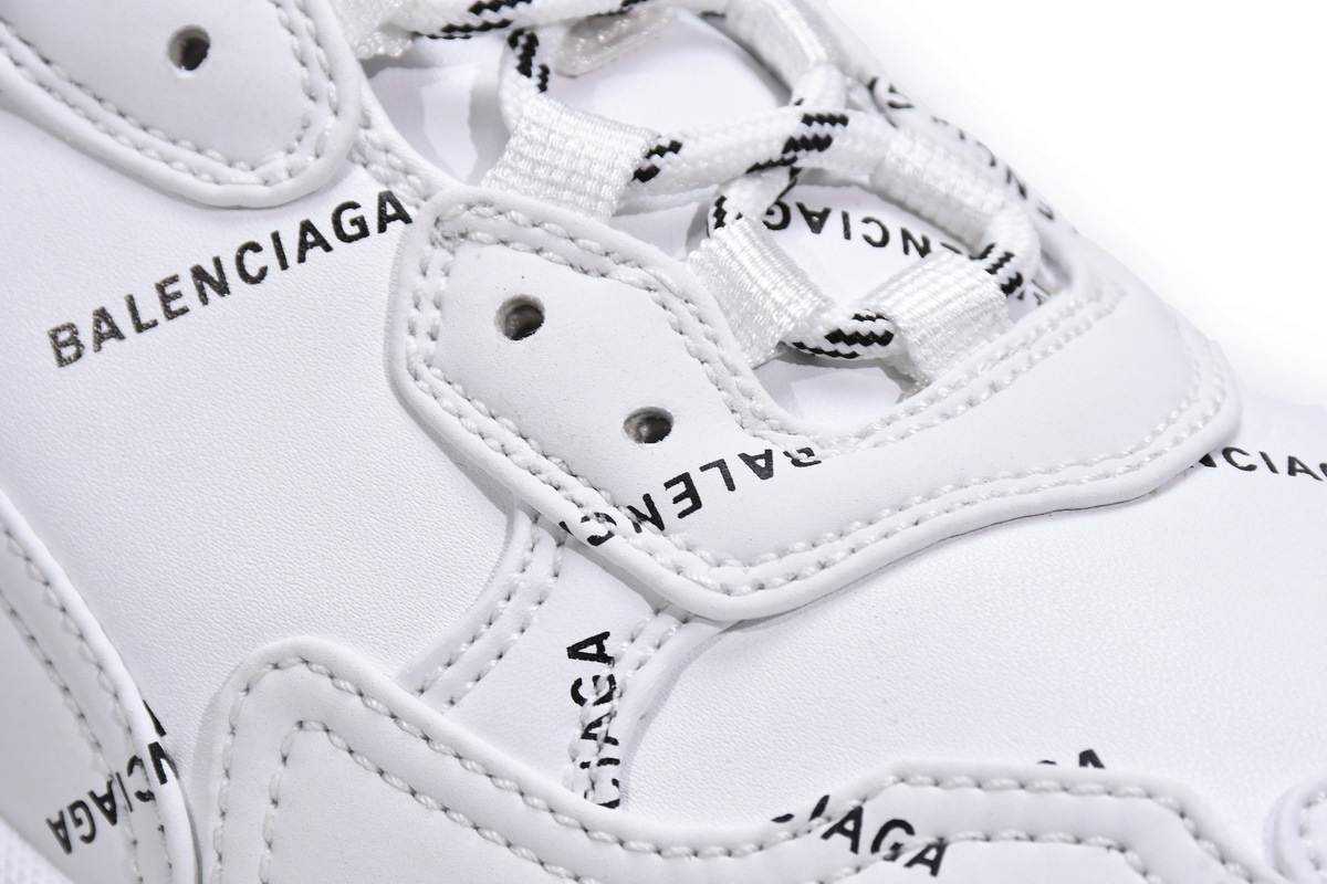 Balenciaga Triple S Letter White Rose Red 524039 W2FA4 9155