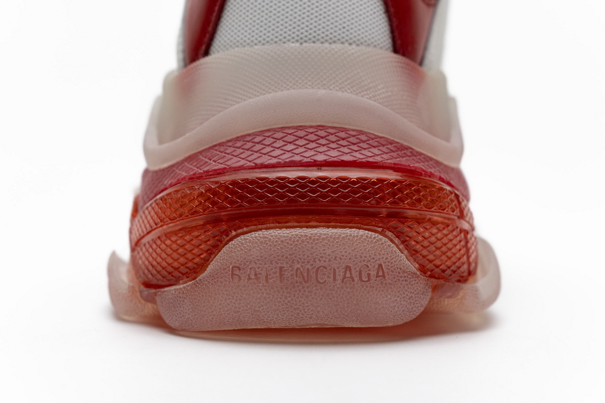 Balenciaga Triple S White Red 544351 W09E1 4552