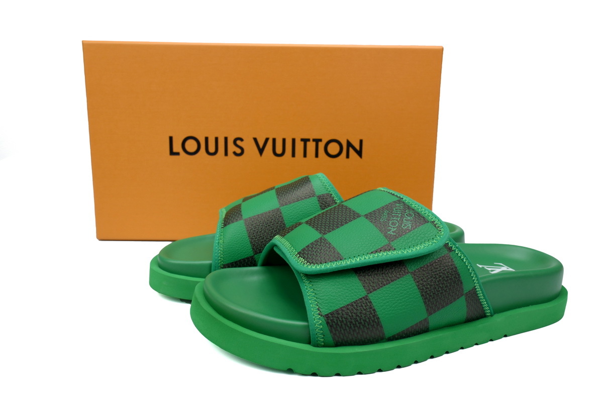 Louis Vuitton Miami Mules Green Slippers 1ACY0