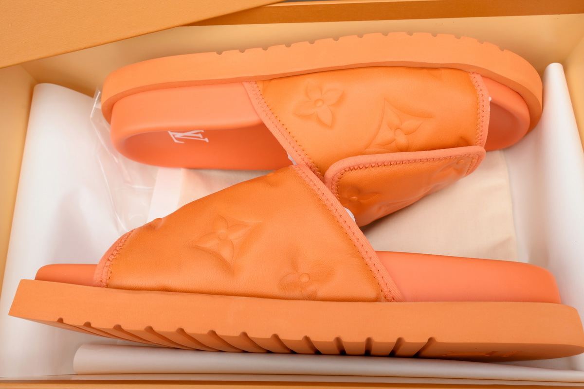 Louis Vuitton Miami Mules Orange Slippers 1AA7SA