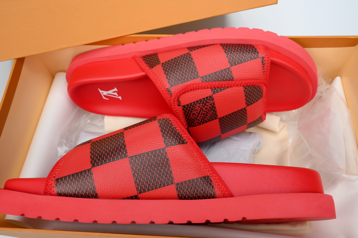 Louis Vuitton Miami Mules Red Slippers 1ACR3B