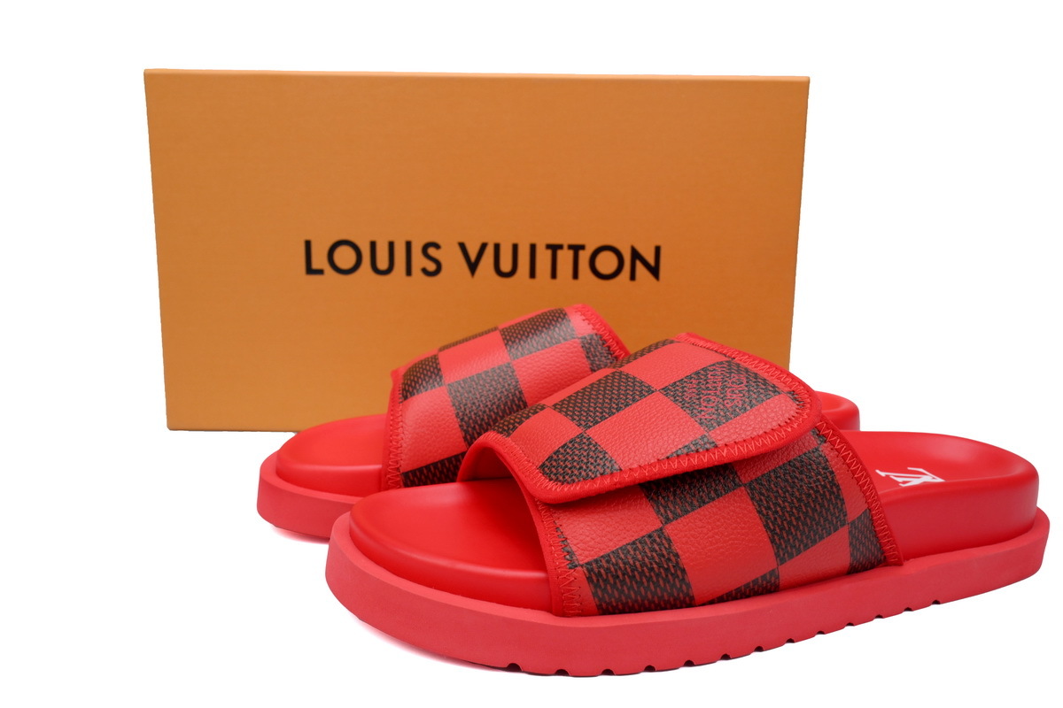 Louis Vuitton Miami Mules Red Slippers 1ACR3B