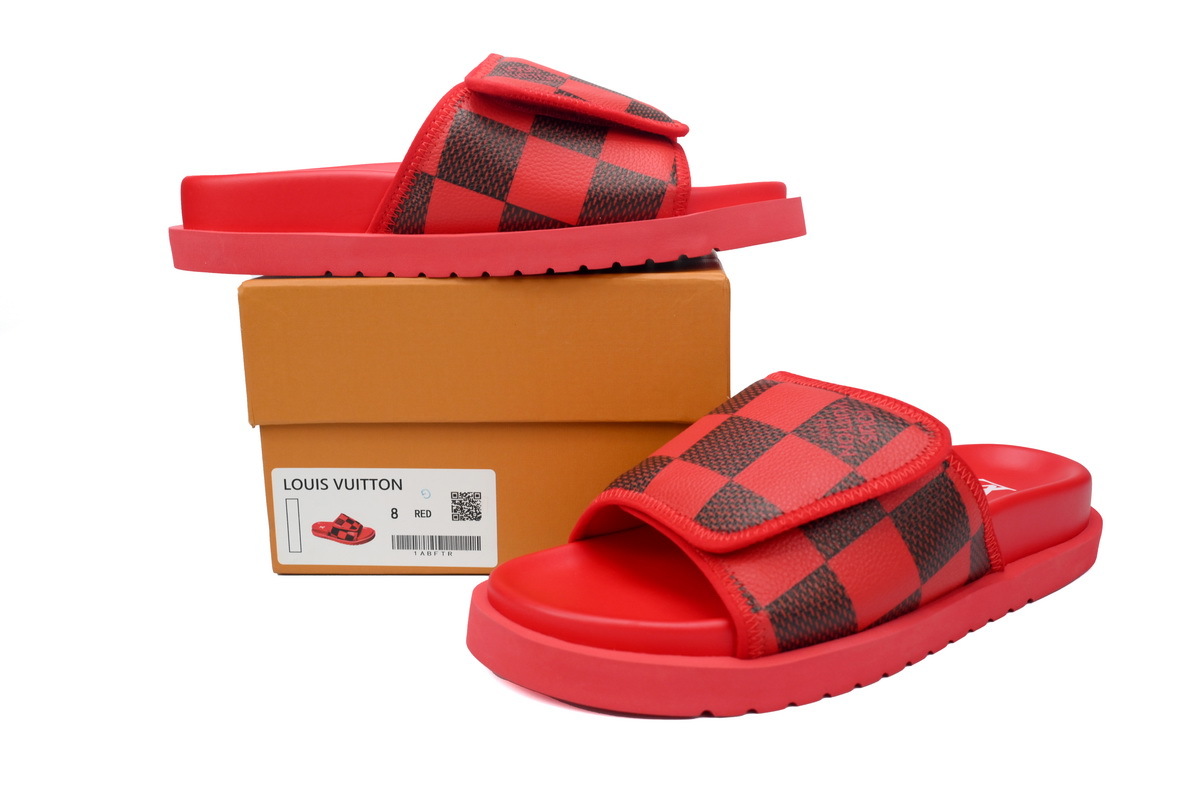 Louis Vuitton Miami Mules Red Slippers 1ACR3B