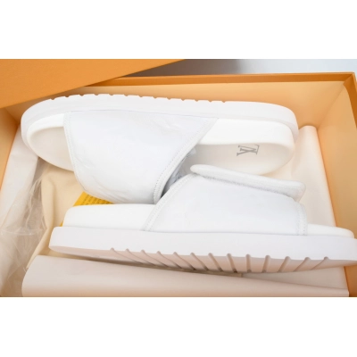 Louis Vuitton Miami Mules White 1AA7RF Slippers 02