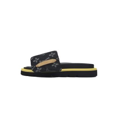 LOUIS VUITTON Pillow Noir Denim Slippers 1A9RZC 01