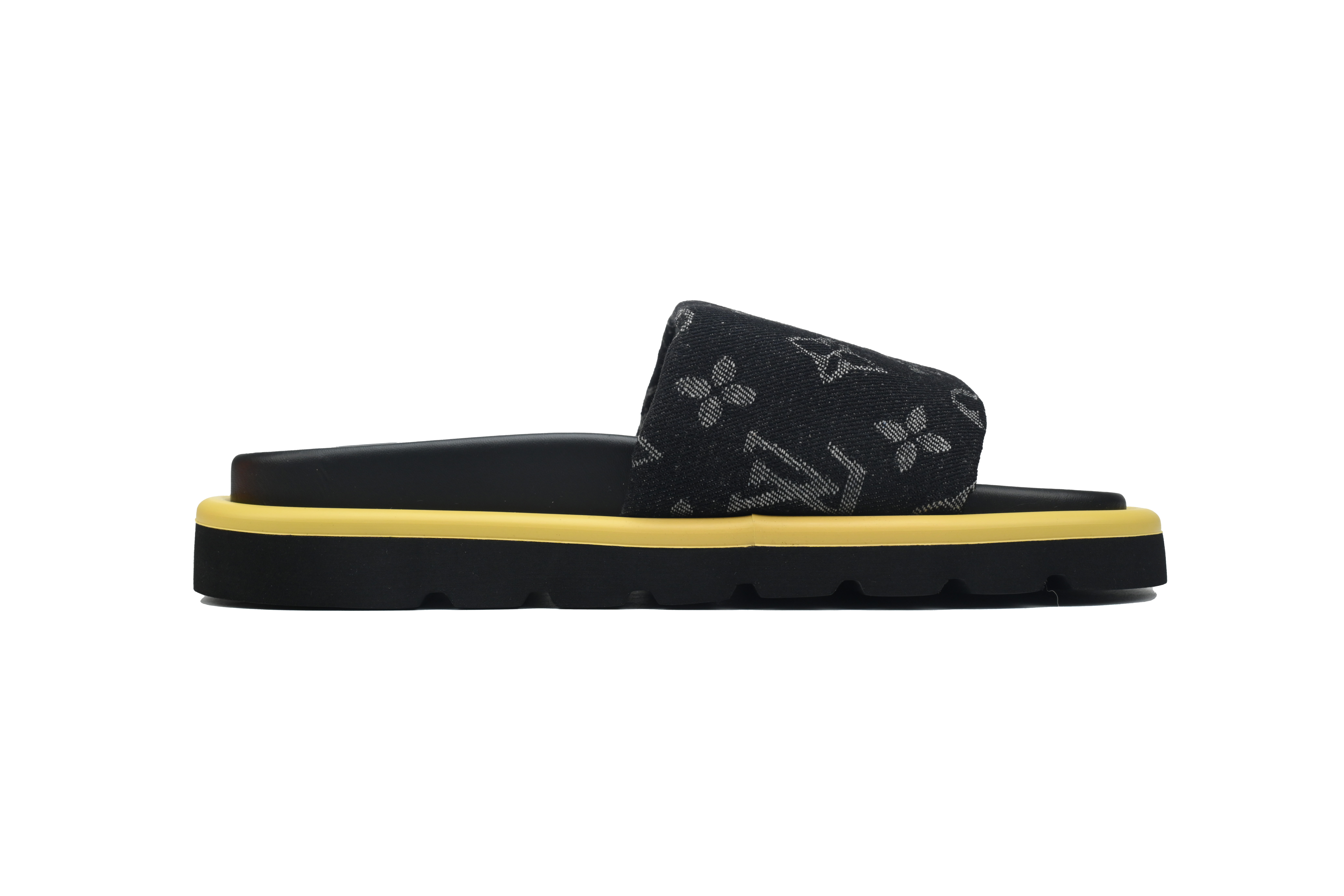 LOUIS VUITTON Pillow Noir Denim Slippers 1A9RZC