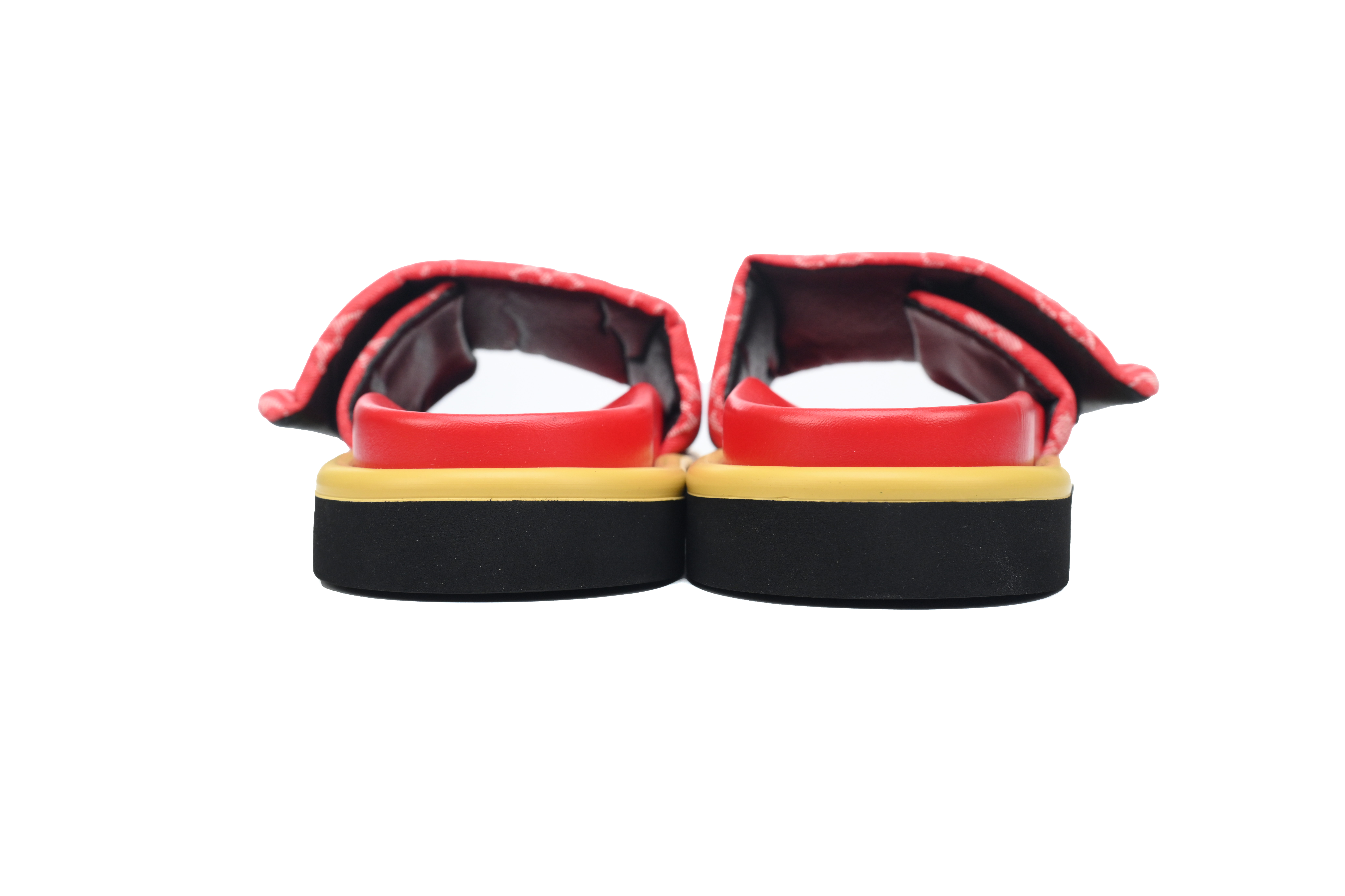 LOUIS VUITTON Pillow Red Denim Slippers 1A9S0