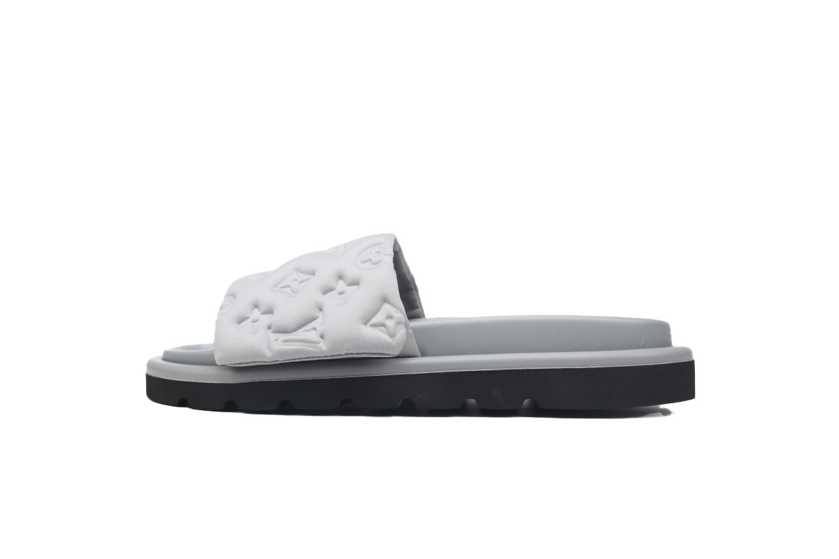 LOUIS VUITTON Pool Pillow Comfort Grey Slippers 1AGV0