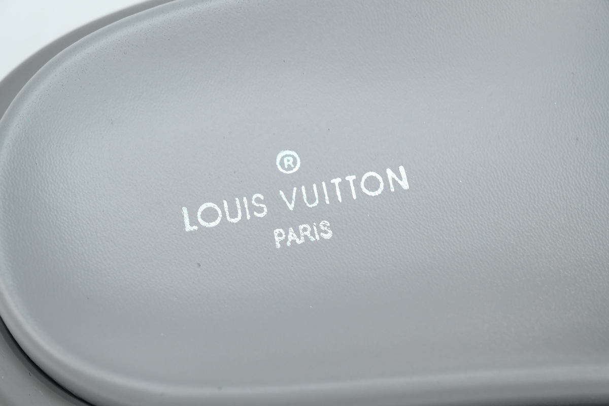 LOUIS VUITTON Pool Pillow Comfort Grey Slippers 1AGV0