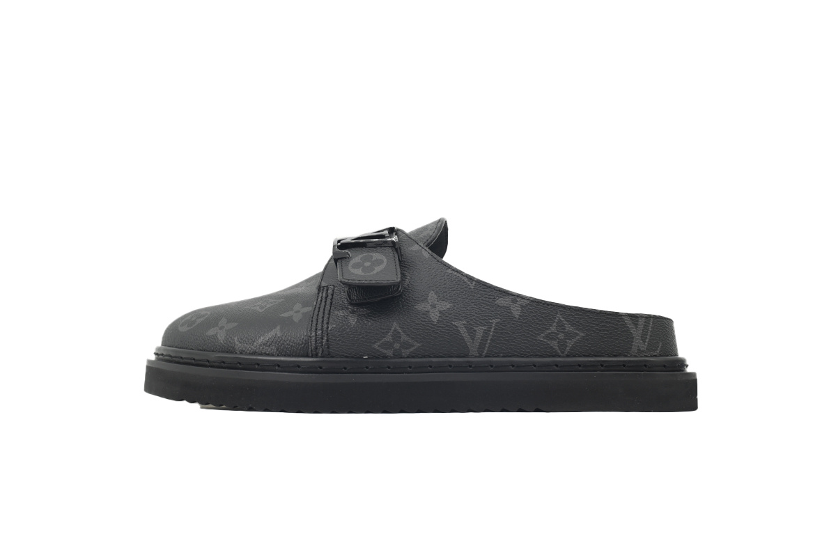 Louis Vuitton Monogram Eclipse Slippers Black 1A8YV2