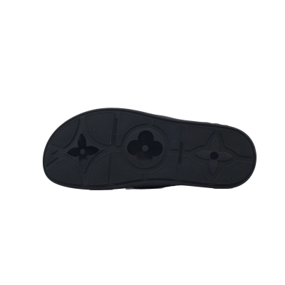 Louis Vuitton Slippers Black Mesh 1A7Y7L 02