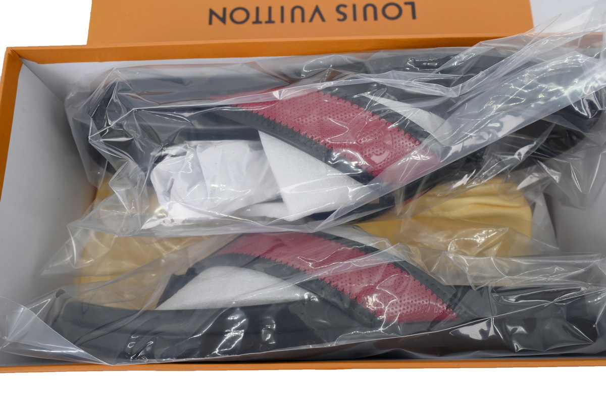 Louis Vuitton Slippers Black Red Mesh 1A7Y7Y