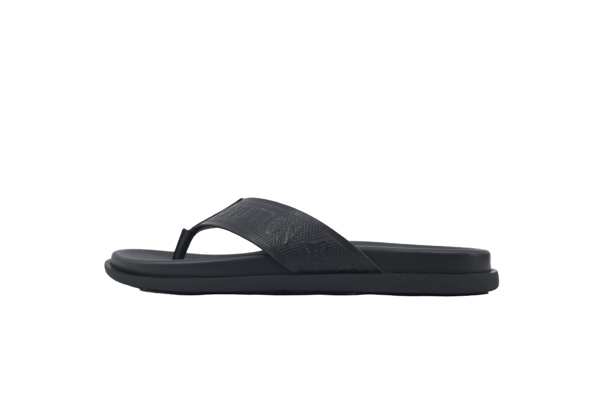 Louis Vuitton Slippers Full Black Mesh 1A819Y