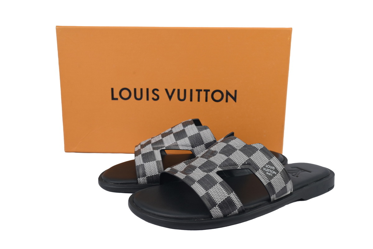 Louis Vuitton Slippers Oasis Black and White Check 1ABFPS