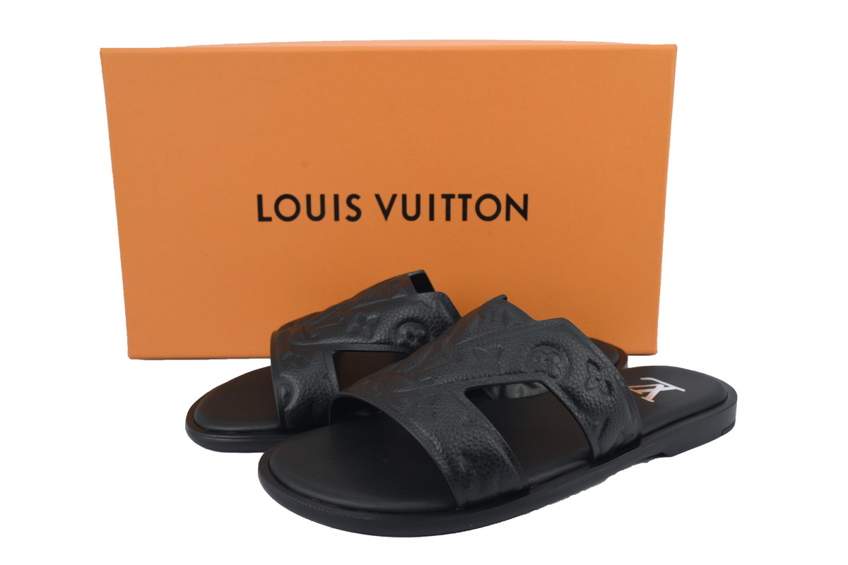 Louis Vuitton Slippers Oasis Black Embossing 1ACHJ7