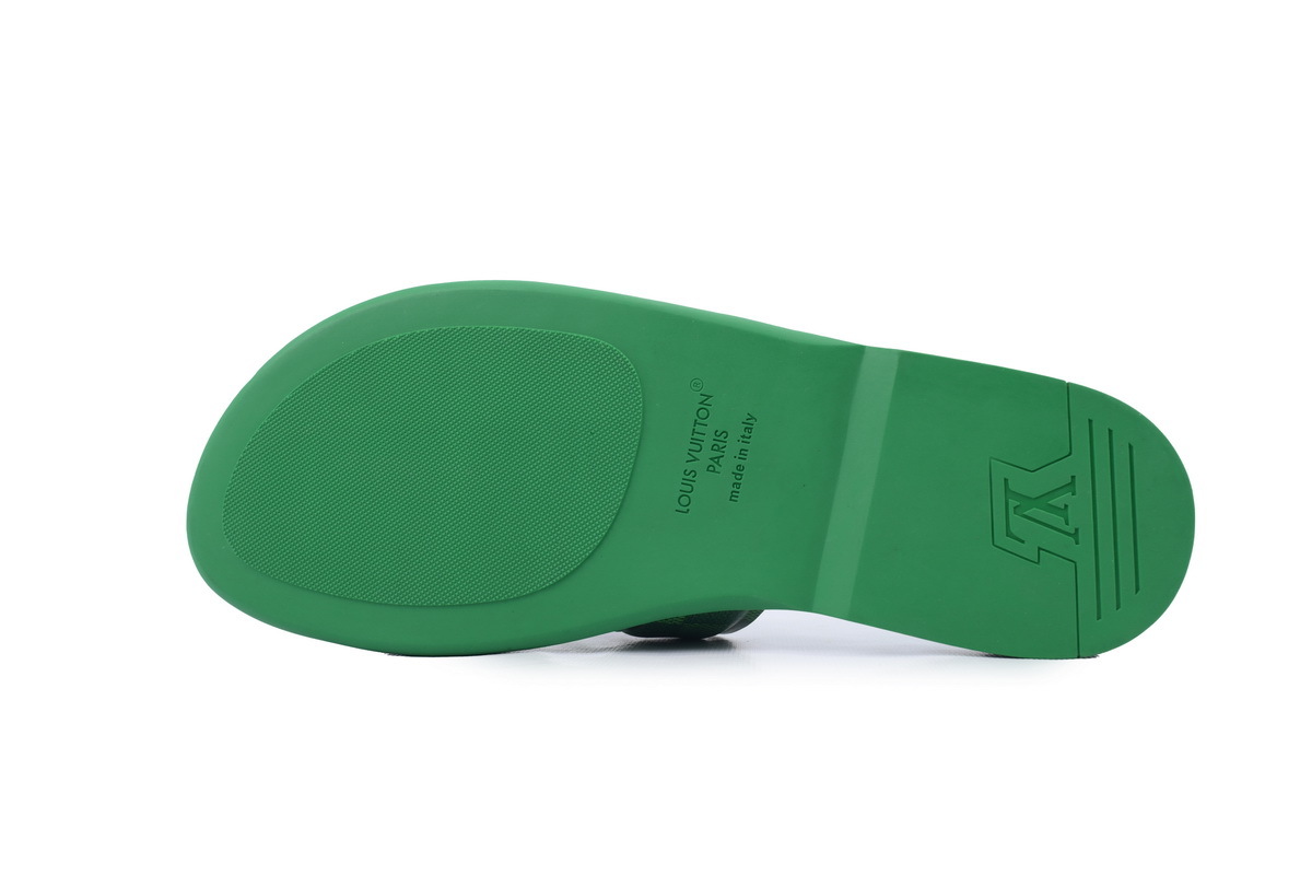 Louis Vuitton Slippers Oasis Green Grid 1AC5EI