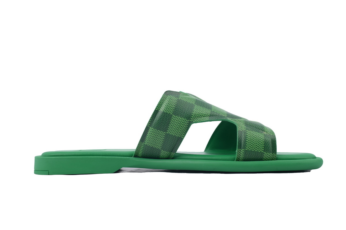Louis Vuitton Slippers Oasis Green Grid 1AC5EI
