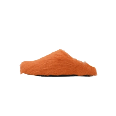 MARNI Long-hair Calfskin Fussbett Orange Slippers  SBMR000600P412200R35 01