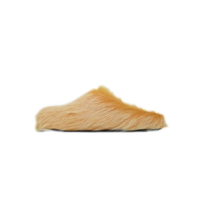 MARNI Long-hair Calfskin Fussbett Tan Slippers 00W74 01