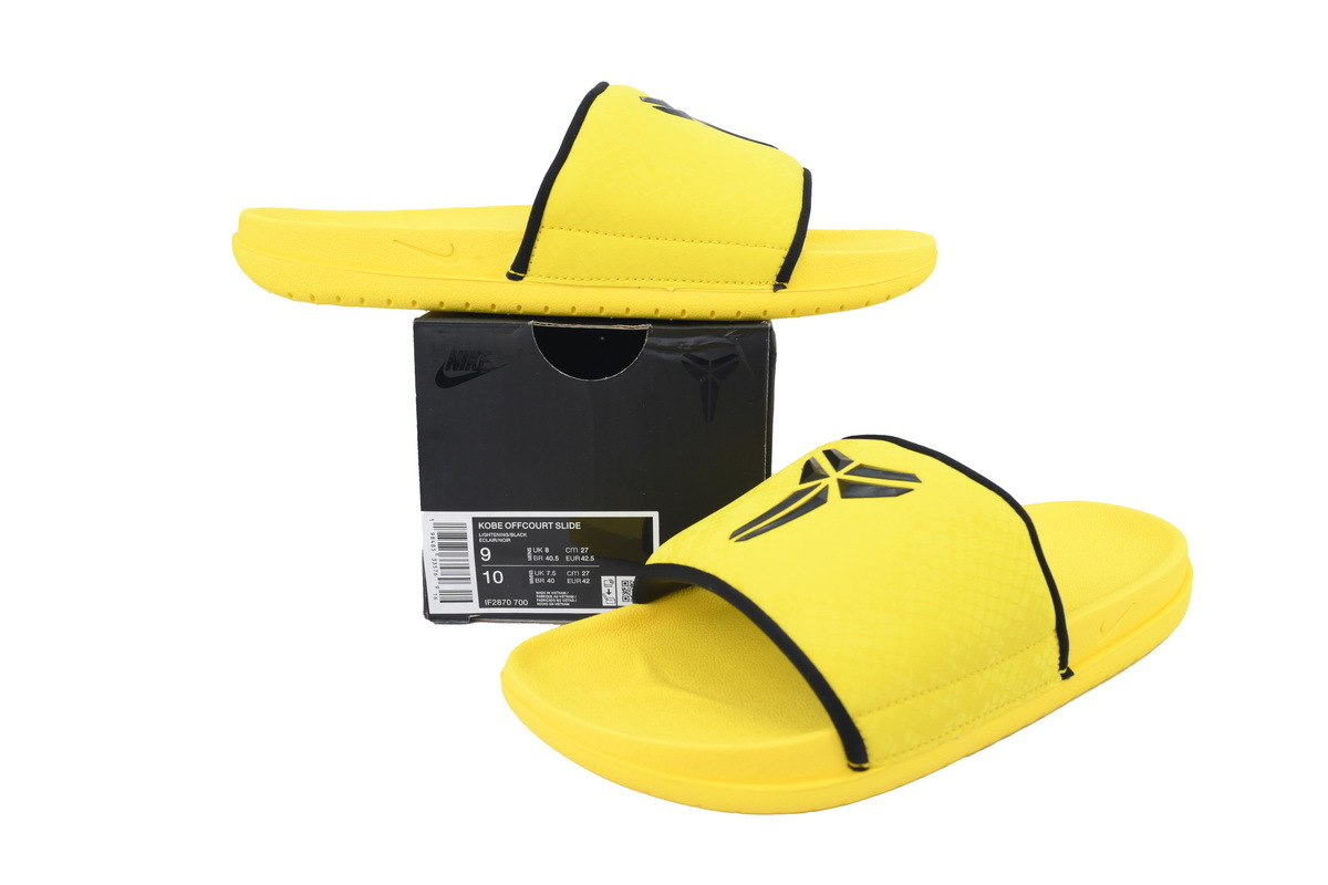 Nike Kobe Bryant x Offcourt Slide Black Yellow Slippers IF2870-700