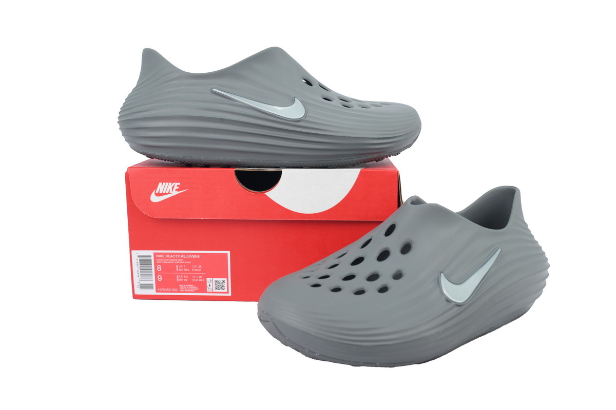 Nike ReactX Rejuven8 Smoke Grey Slippers HV5060-002