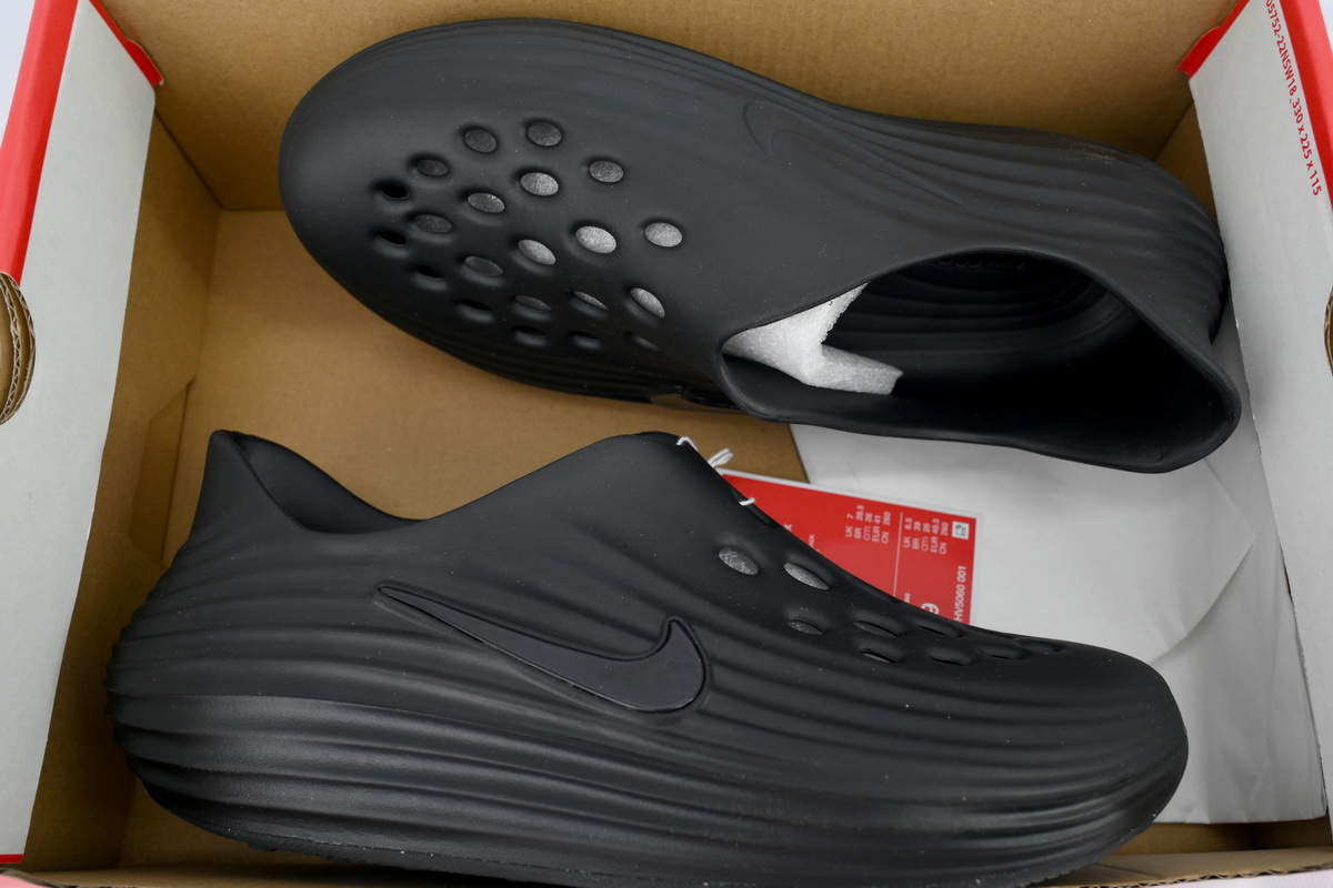 Nike ReactX Rejuven8 Triple Black Slippers HV5060-001