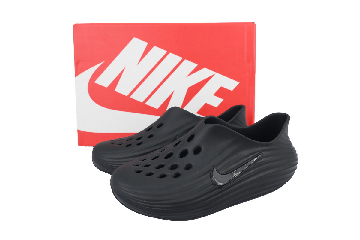 Nike ReactX Rejuven8 Triple Black Slippers HV5060-001