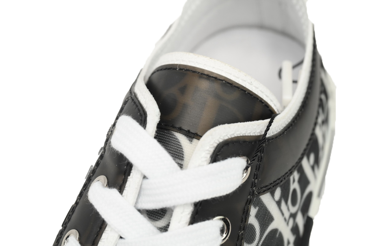 Dior B23 Oblique Transparency Low Top Black and White SN272ZIR 16536