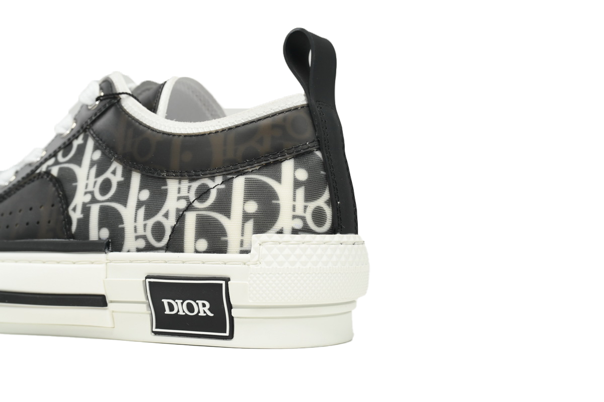 Dior B23 Oblique Transparency Low Top Black and White SN272ZIR 16536