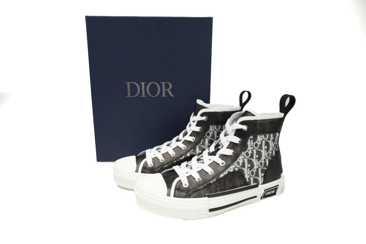 Dior B23 Oblique High Top Black and White