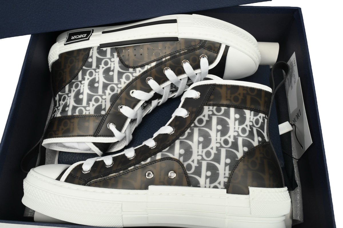 Dior B23 Oblique High Top Black and White