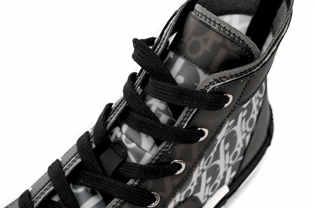 Dior B23 High Top Canvas Oblique Black