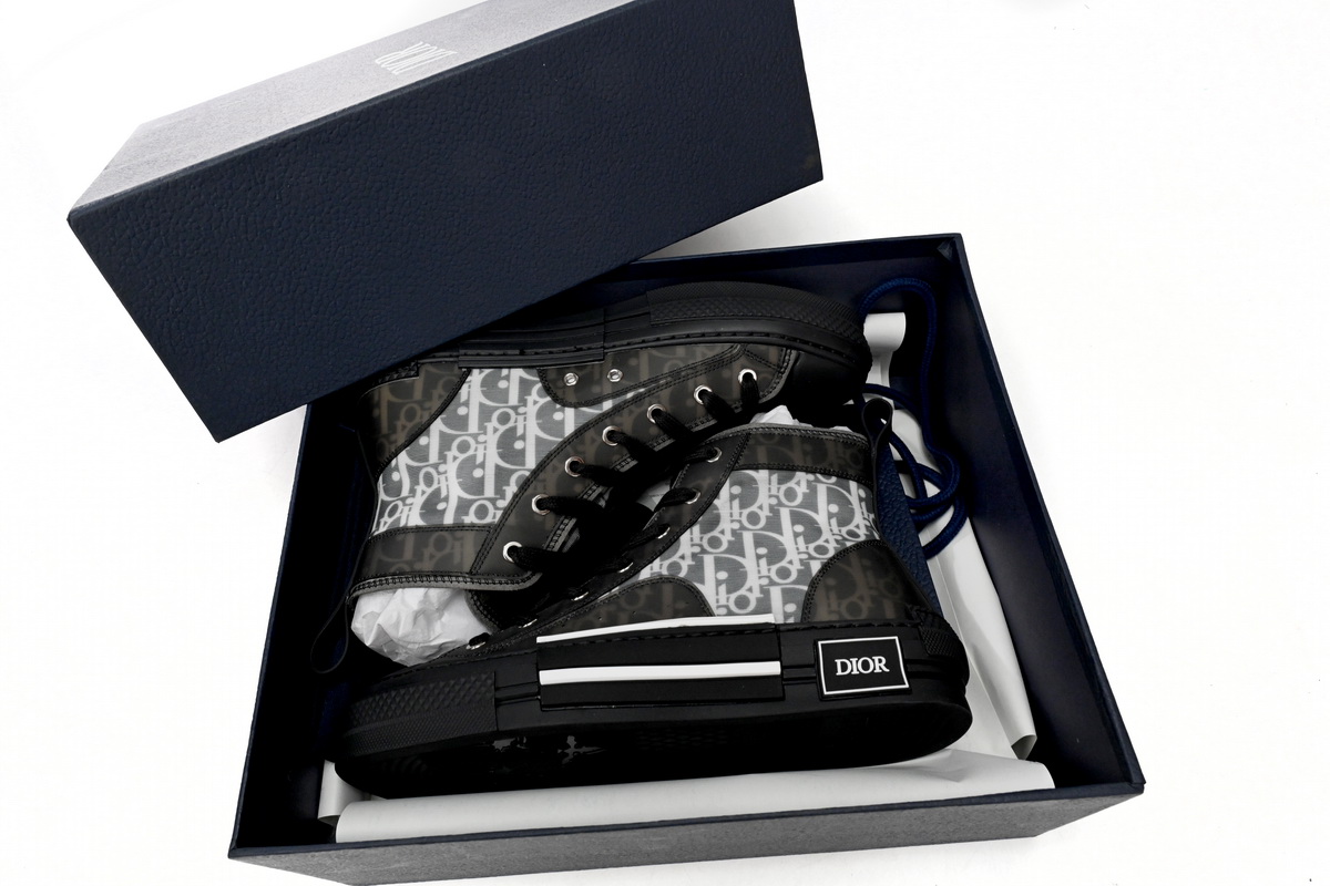 Dior B23 High Top Canvas Oblique Black