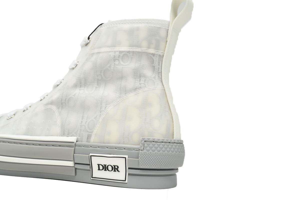 Dior B23 High Top Oblique Transparency Silver Ash