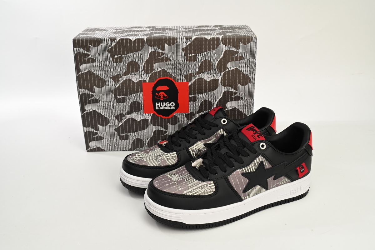 A Bathing Ape Bape Sta Low Black and Red Co Branding 7123-191-901