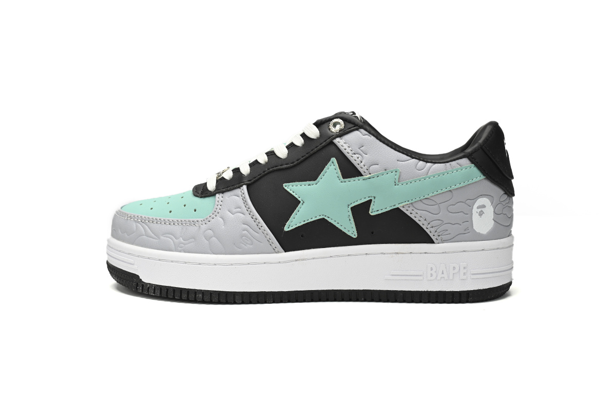 A Bathing Ape Bape Sta Low Grey Black Green 1H70-191-002